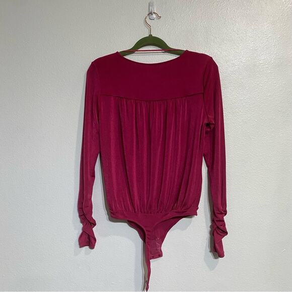 Free People Kaya Long Sleeve Bodysuit Sz S NWOT - Picture 2 of 15